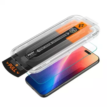 Spigen GLAS.TR EZ Fit Pro tvrdené sklo ochranné sklo displeja pre Apple iPhone 16 Pro Max / 17 Pro Max, priehľadné, balenie 2 ks