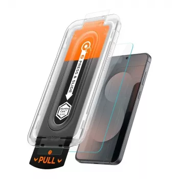 Spigen Glas.tR EZ Fit Pro HD tvrdené sklo ochrana displeja pre Samsung Galaxy S25 FE - číra (balenie 2 ks)