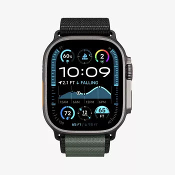 Spigen Rugged Armor Pro WBF1 remienok pre Apple Watch 44/45/46/49 mm čierny/zelený