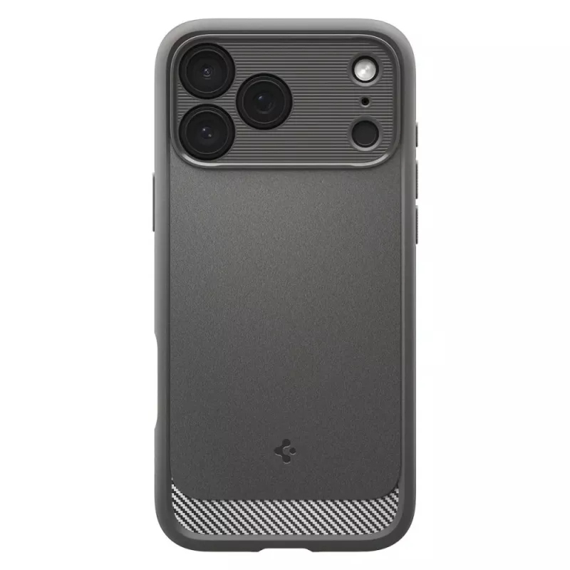 Spigen Rugged Armor Mag MagSafe iPhone 17 Pro puzdro sivá