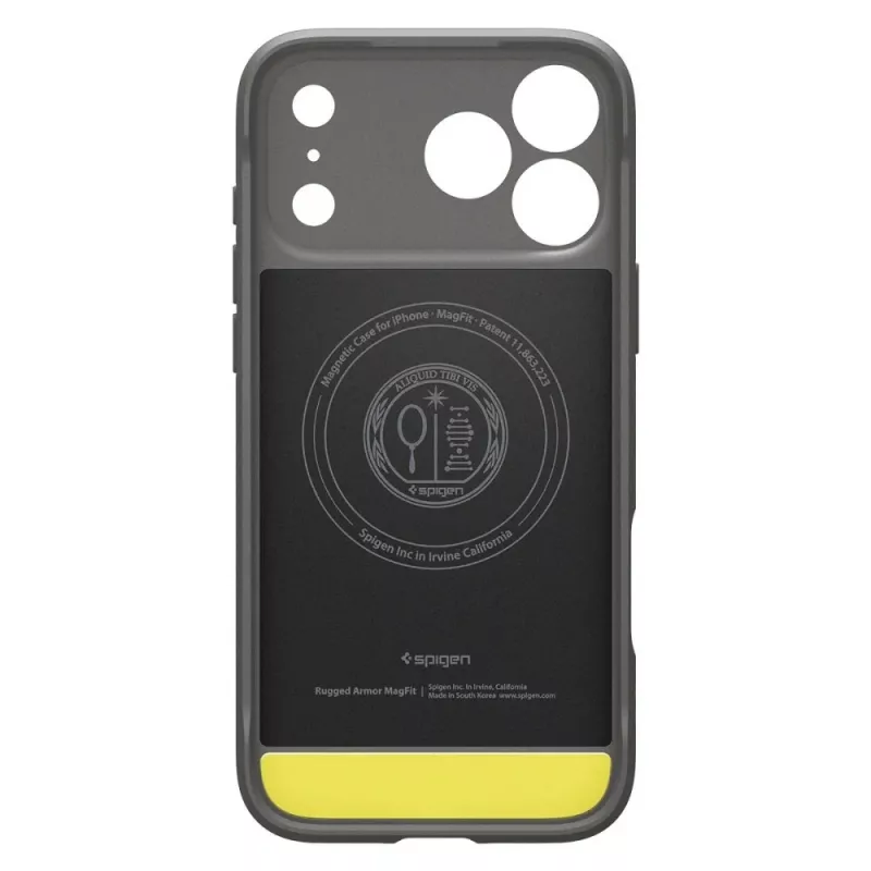 Spigen Rugged Armor Mag MagSafe iPhone 17 Pro puzdro sivá