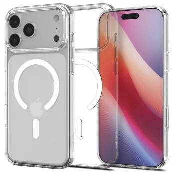 Spigen Liquid Crystal Mag Magsafe iPhone 17 Pro Max priehľadná/biela