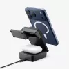 SPIGEN EF323MQ Essential 3-in-1 magnetická MagSafe bezdrôtová nabíjačka 25W Qi2 čierna
