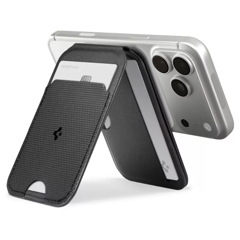 SPIGEN S314-2 Slim Fold Tripod MagSafe univerzálne magnetické puzdro na karty čierne