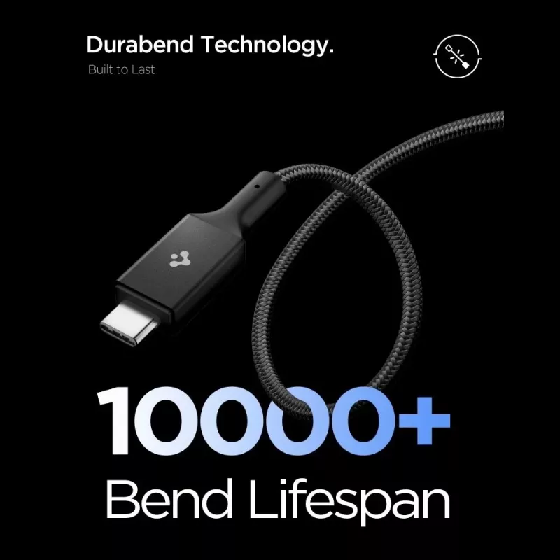 SPIGEN EB24015CC Essential USB-C na USB-C kábel 240W 150cm čierny
