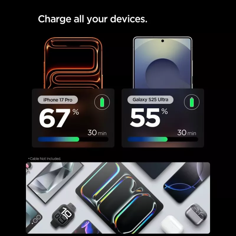 SPIGEN EE301EU-GAN ESSENTIAL 1-PORT sieťová nabíjačka 30W GUNMETAL