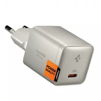 SPIGEN EE301EU-GAN ESSENTIAL 1-PORT sieťová nabíjačka 30W NATURAL TITANIUM