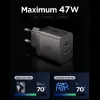 SPIGEN EE472EU-GAN Essential 2-Port sieťová nabíjačka 47W Gunmetal