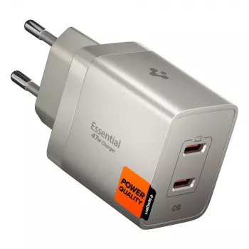 SPIGEN EE472EU-GAN Essential 2-Port sieťová nabíjačka 47W Natural Titanium
