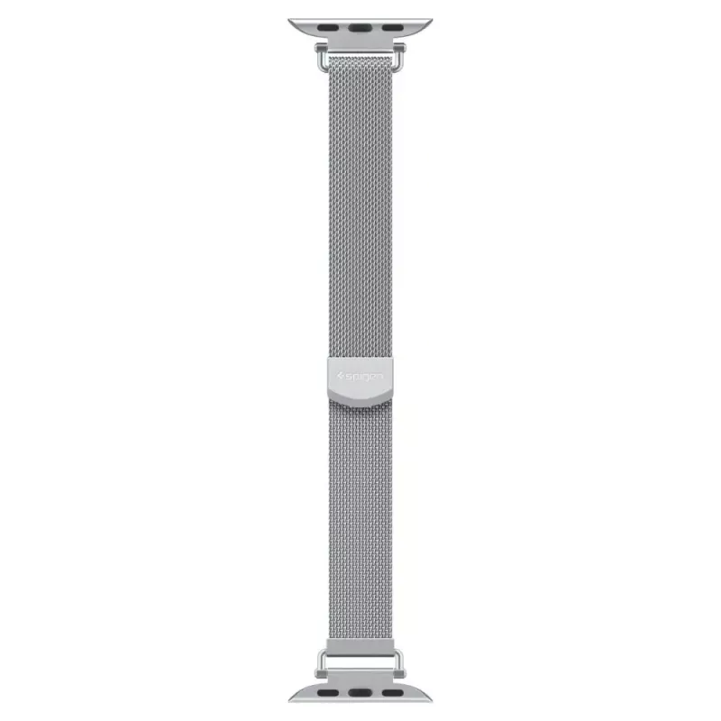 Spigen WBM4 oceľový remienok pre Apple Watch 8/9/10/11/SE (40/41/42mm) strieborný