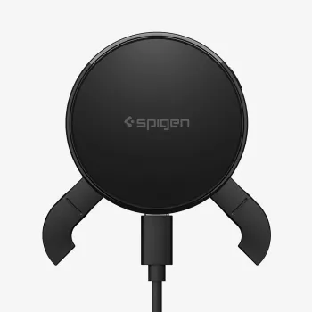 SPIGEN EV25MFAQ Essential Peltier magnetická MagSafe držiak do auta na ventiláciu s bezdrôtovou nabíjačkou 25W Qi2.2 čierny