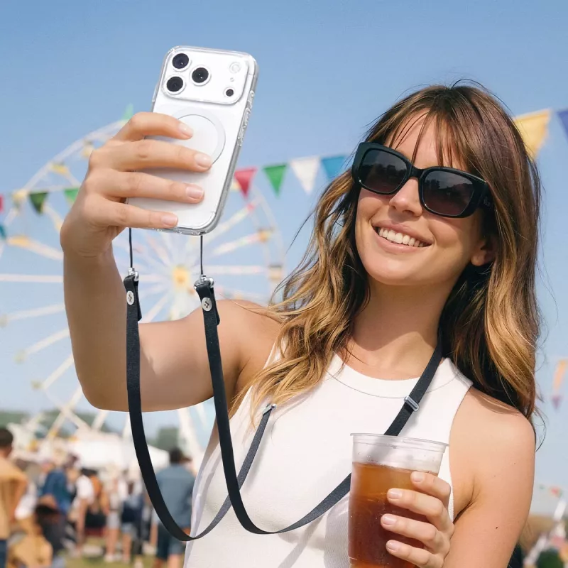 Spigen DA30L šnúrka na kríž cez telo čierna