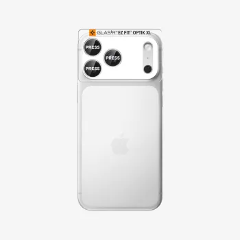 Spigen Optik Pro XL Glass EZ Fit ochrana kamery pre iPhone 17 Pro Max, strieborná