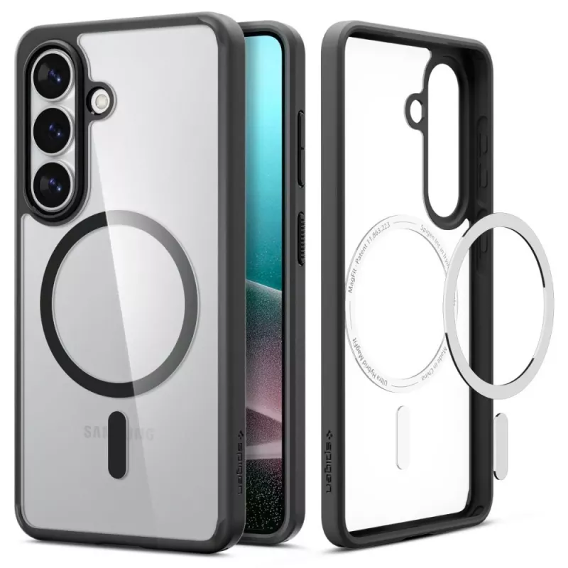 Spigen Ultra Hybrid Mag MagSafe Puzdro pre Samsung Galaxy S26+, priehľadné/čierne