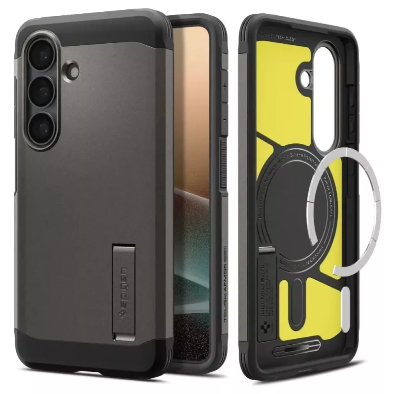 Spigen Tough Armor Mag MagSafe puzdro pre Samsung Galaxy S26+ - sivé
