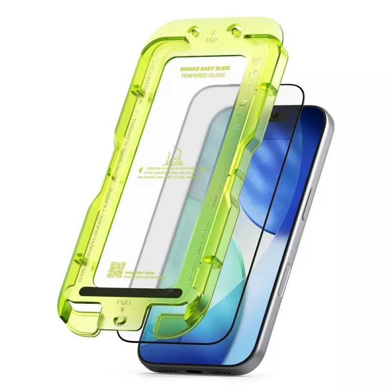 Ringke Easy Slide 2-Pack tvrdené sklo ochranná fólia displeja pre iPhone 17 Pro - čierna