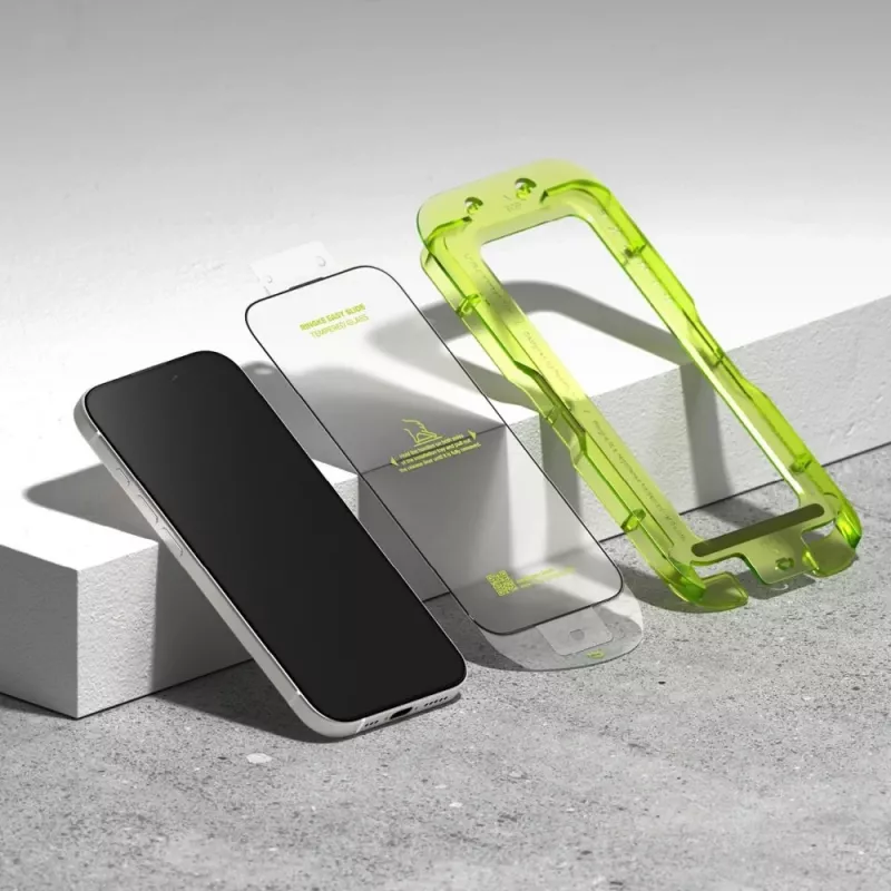 Ringke Easy Slide tvrdené sklo ochranná fólia displeja 2-Pack pre Apple iPhone 17 - čierna