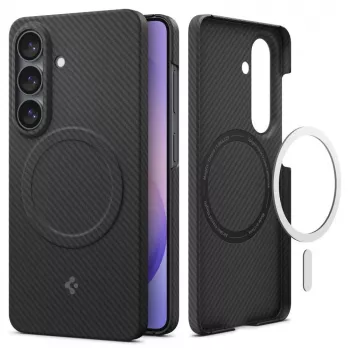 SPIGEN AirSkin Aramid Mag MagSafe puzdro pre Samsung Galaxy S26 čierna
