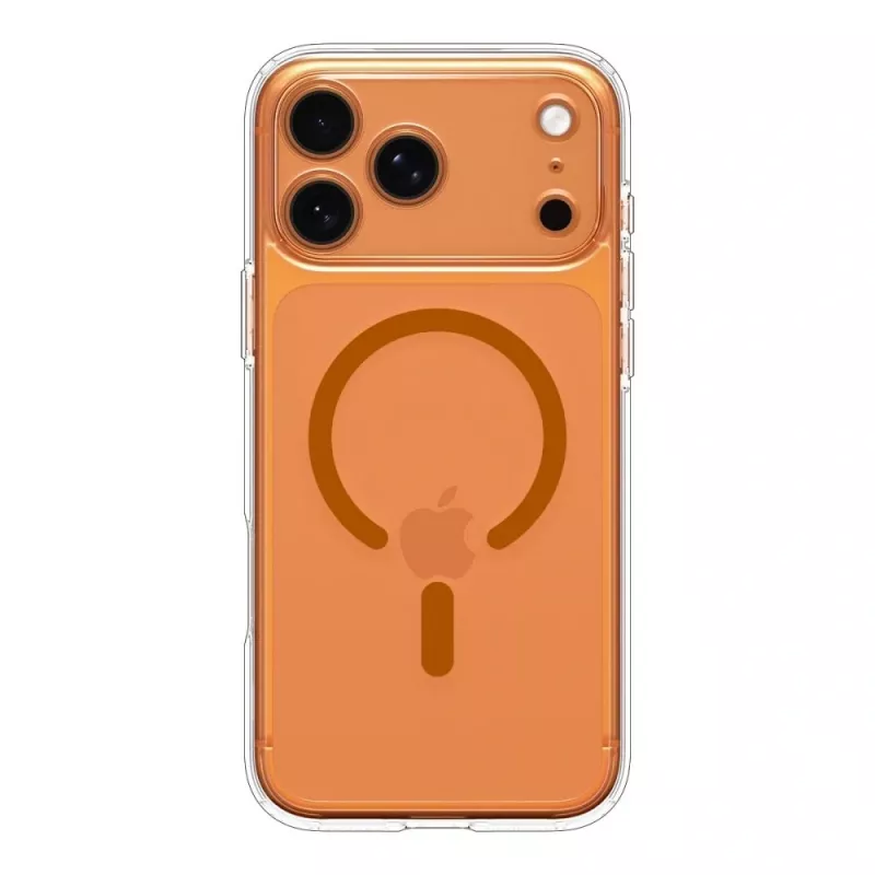Spigen Ultra Hybrid Mag MagSafe iPhone 17 Pro Max priehľadná/oranžová