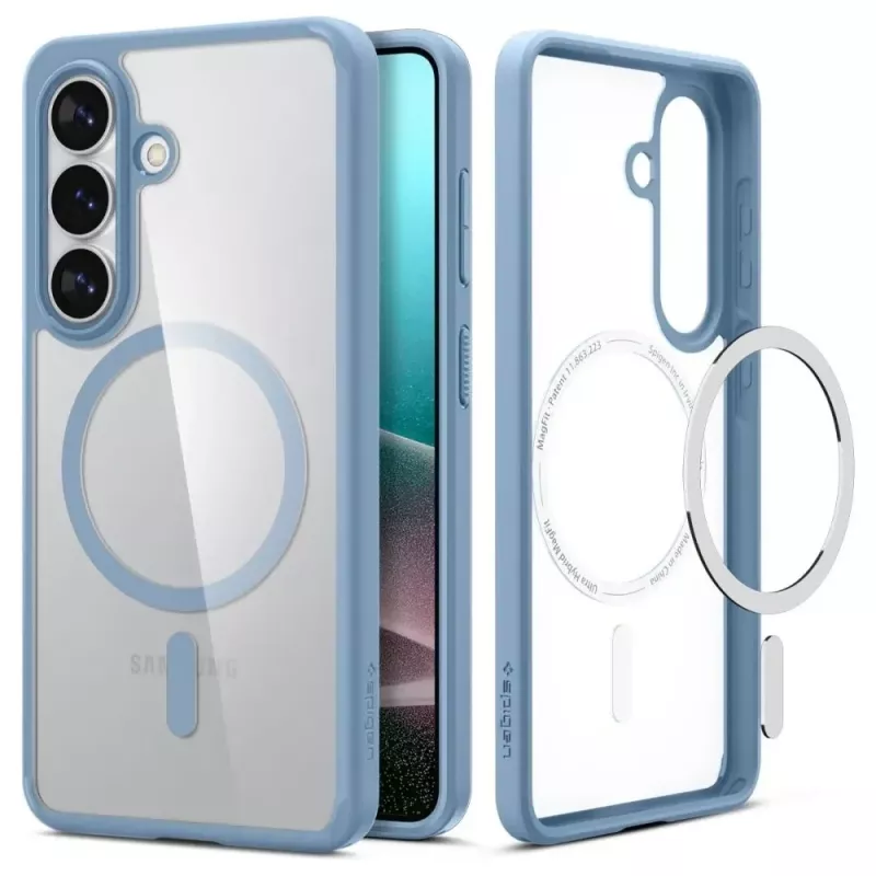 Spigen Ultra Hybrid Mag MagSafe puzdro pre Samsung Galaxy S26+ - Crystal Clear Blue