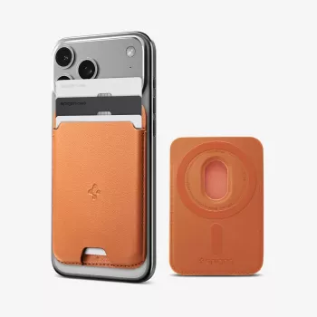 SPIGEN VALENTINUS MAGSAFE UNIVERZÁLNY MAGNETICKÝ DRŽIAK NA KARTY METALLIC ORANGE