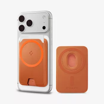 SPIGEN VALENTINUS MAGFIT+ MAGSAFE UNIVERZÁLNY MAGNETICKÝ DRŽIAK NA KARTY METALLIC ORANGE