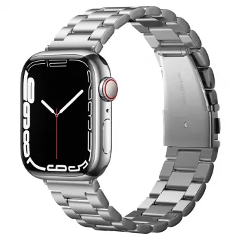 Spigen Modern Fit Link náramok pre Apple Watch 42/44/45/49mm - strieborný