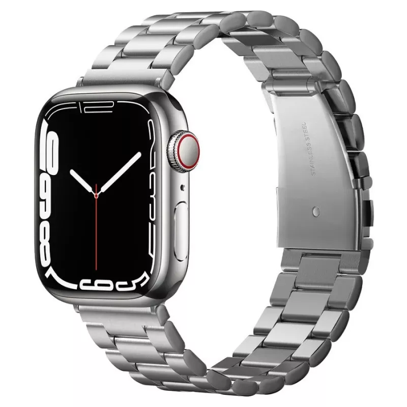 Spigen Modern Fit Link náramok pre Apple Watch 42/44/45/49mm - strieborný