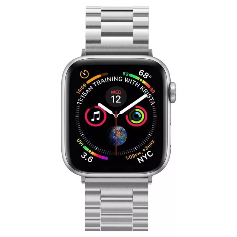 Spigen Modern Fit Link náramok pre Apple Watch 42/44/45/49mm - strieborný