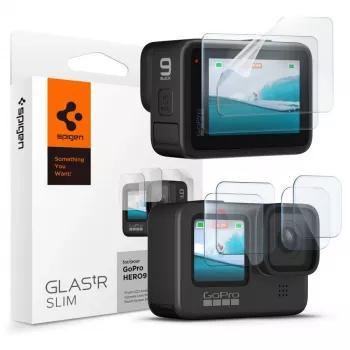 Spigen Glas.TR Slim + Film 2-Set sada na ochranu displeja a objektívu pre GoPro Hero 12/11/10/9 (2 sady)