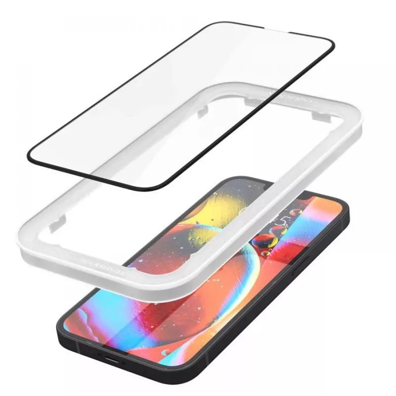 Spigen AlignMaster Glass Full Coverage ochranná fólia displeja pre Apple iPhone 13/13 Pro/14/16E/17E čierna (2 balenie)