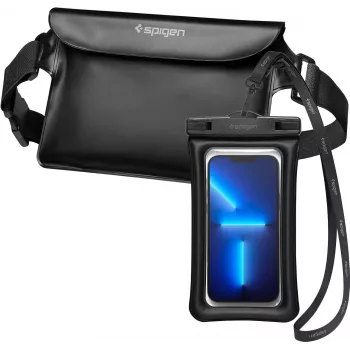Spigen A621 univerzálne vodotesné puzdro a ľadvinka čierna