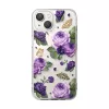 Ringke Fusion Design Hybrid Protective Case pre Apple iPhone 14 Plus, transparentné s Purple Rose rámom, certifikované MIL-STD 810G-516.6