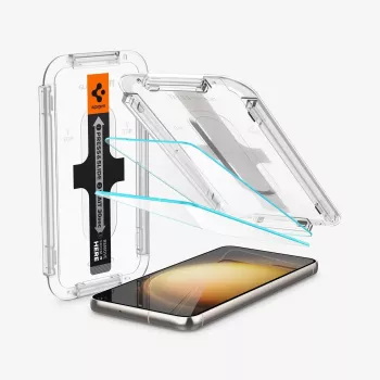 Spigen Glas.tR EZ Fit tvrdené sklo ochranné sklo displeja pre Samsung Galaxy S23 (balenie 2 ks) číre
