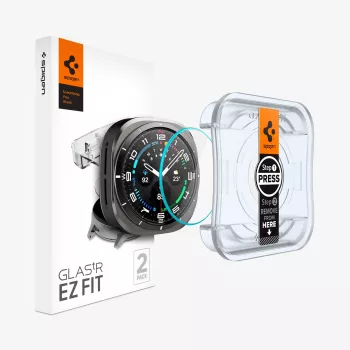 Spigen Glas.tR EZ Fit ochranná fólia z tvrdeného skla na displej pre Samsung Galaxy Watch Ultra (47 mm) - 2 balenie - číra