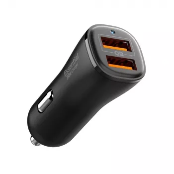 SPIGEN Essential EV302 2-portová autonabíjačka 30W čierna