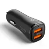 SPIGEN Essential EV302 2-portová autonabíjačka 30W čierna