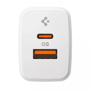 SPIGEN ESSENTIAL EE202EU 2-PORT SIEŤOVÁ NABÍJAČKA 20W BIELA