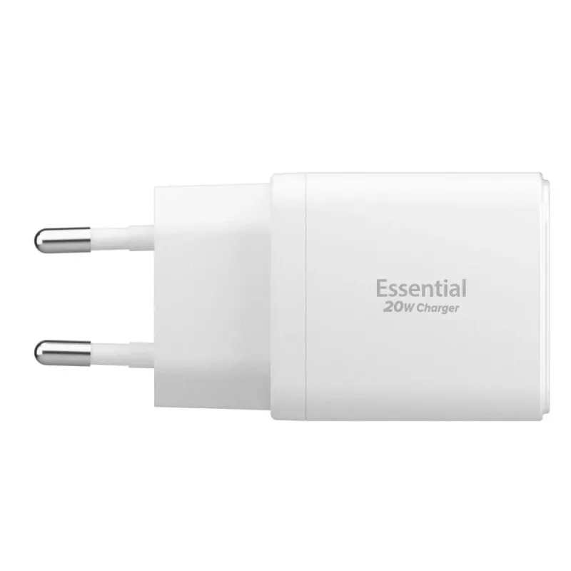 SPIGEN ESSENTIAL EE202EU 2-PORT SIEŤOVÁ NABÍJAČKA 20W BIELA