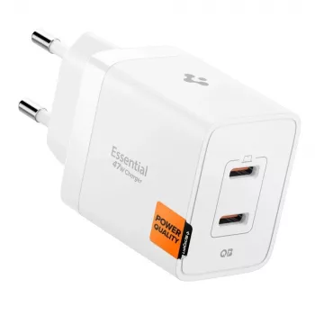 SPIGEN ESSENTIAL EE472EU 2-portová sieťová nabíjačka 47W biela