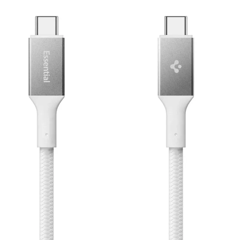 Spigen Essential USB-C na USB-C kábel 100W 1m biely