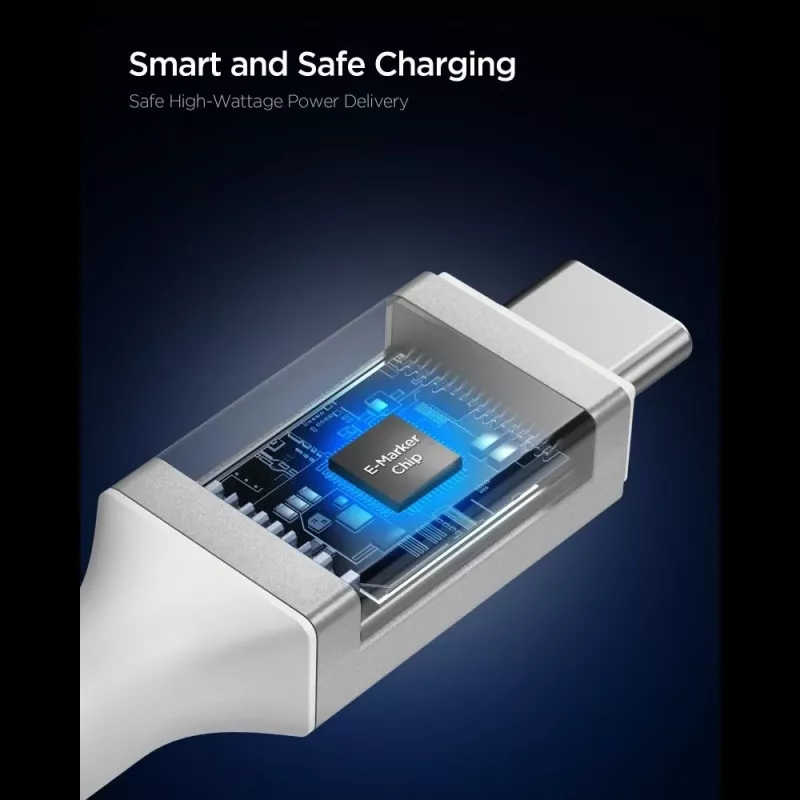 SPIGEN EB10020CC Essential USB-C na USB-C kábel 100W 2m biely