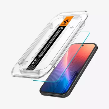 Spigen Glas.tR EZ Fit 2 balenie ochranná fólia na displej pre Google Pixel 9a, číra