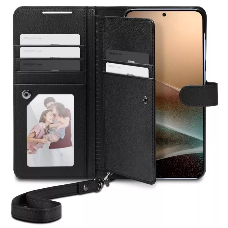 SPIGEN Wallet S puzdro na Samsung Galaxy S25+ Plus čierne