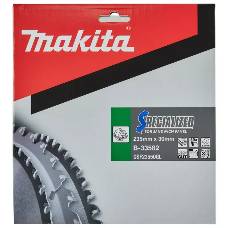 Makita Specialized B-33582 kotúč píly na sendvičové panely, 235 x 30 mm, 50 Z