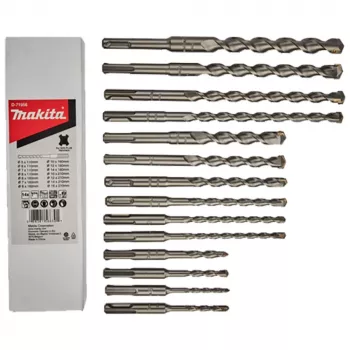 Makita sada vrtákov SDS-PLUS do kladiva 14-dielna (5-14 mm) v plastovom kufríku D-71956
