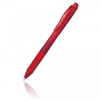Pentel EnerGel X guličkové pero s mechanizmom - červený atrament - 0,7 mm - červené priesvitné telo