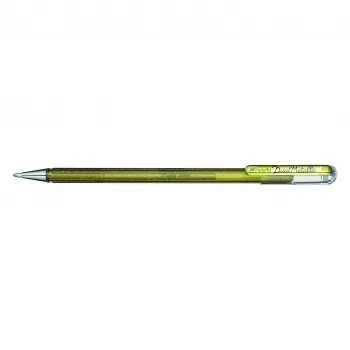 Pentel Hybrid Dual Metallic gélové pero - zlaté - 1,0 mm - s uzáverom