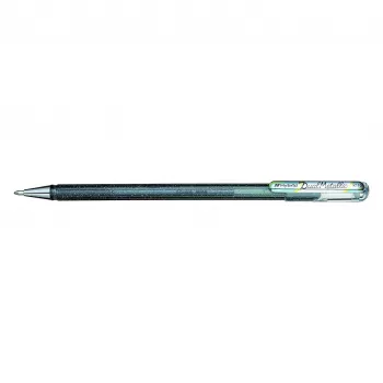 Pentel Hybrid Dual Metallic gélové pero - metalická strieborná - 1,0 mm - s uzáverom
