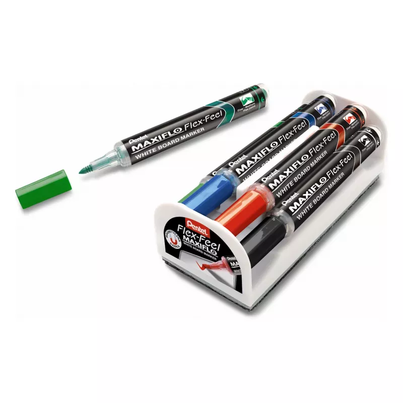 Pentel Maxiflo Flex-Feel fixka na bielu tabuľu MWL5SBF-BX červená
